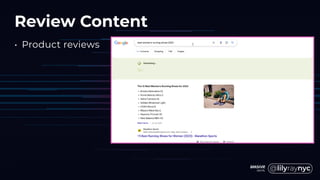 Review Content
• Product reviews
 