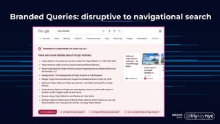 Branded Queries: disruptive to navigational search
 