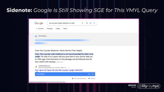 Sidenote: Google Is Still Showing SGE for This YMYL Query
 