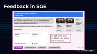 Feedback in SGE
No option to leave
feedback just about
this feature 🙄
 
