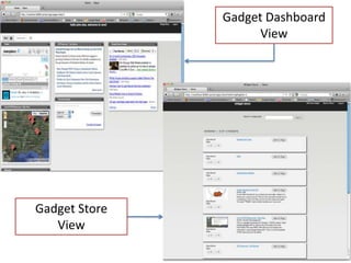 Gadget Dashboard
                     View




Gadget Store
   View
 