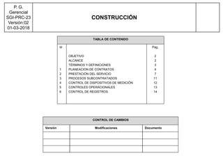 SGI-PRC-23 PROCEDIMIENTO CONSTRUCCIÓN (PRESTACIÓN DEL SERVICIO).pptx