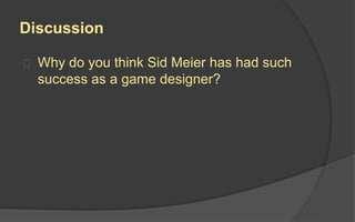 Engagement Segments
 Arc: The game as a whole
 Scene: A subsection or level of the
game (this has its own engagement
curve)
 Action: A specific moment of player
experience (even this should follow
an engagement curve)
 