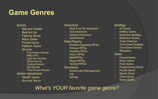 Game Genres
 