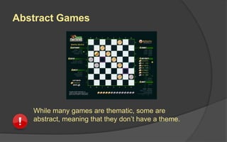Rule Hierarchy
 Rules
 Mechanics
 Systems
 Scoring
 Progression
 Economics
Examples of
Systems
 Combat
 Artificial Intelligence
 Multiplayer
 