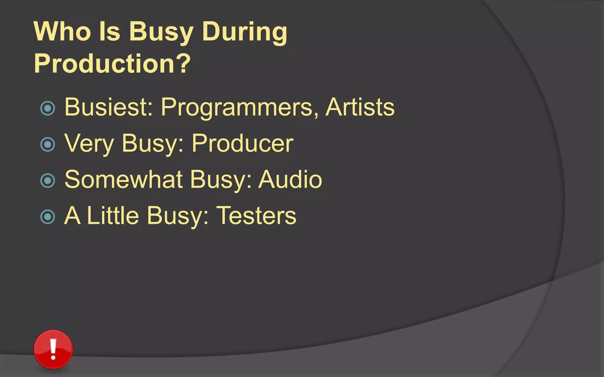 The Pre-Production Problem
Extra Credits, Season 3, Episode 01 - The
Pre Production Problem (8:03)
 
