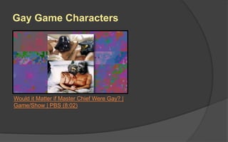 In Closing
Game developers come in many genders, shapes, sizes,
nationalities, ages, body‐types, colors, sub‐cultures, sexual
preferences, religious beliefs or non‐religious philosophies.
Some are not able bodied, some have physical or mental
illnesses.
All of these are valid things for a game developer to be. And
if you are a student, chances are most of them will be more
experienced developers than you are right now.
Respect that. Online and offline.
 