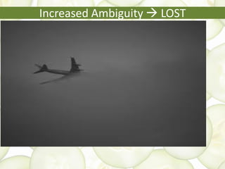Increased Ambiguity  LOST
 