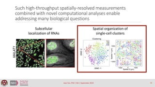 Such high-throughput spatially-resolved measurements
combined with novel computational analyses enable
addressing many bio...