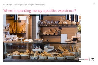 Where is spending money a positive experience?
SGKM 2019 — How to grow 50% in digital subscriptions
19
E-Business. Namics.
 