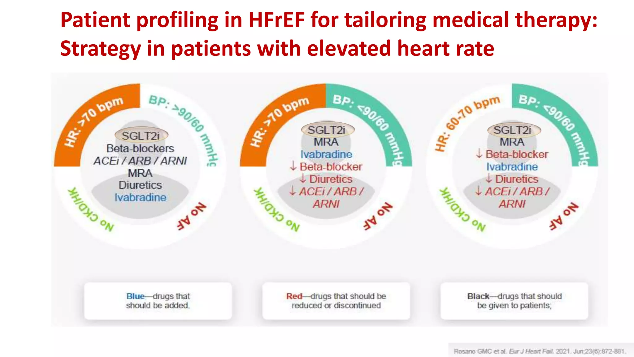 Patient profiling in HFrEF for tailoring medical therapy:
Strategy in patients with elevated heart rate