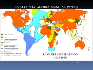 LA  SEGUNDA  GUERRA  MUNDIAL(1939-45) . Lic. Javier Dueñas 