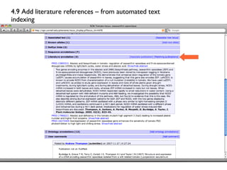 4.9 Add literature references – from automated text indexing 