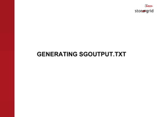 GENERATING SGOUTPUT.TXT 