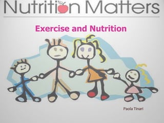 Exercise and Nutrition Paola Tinari April 22, 2010 Senior Graduation Project  