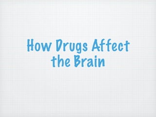How Drugs Affect
   the Brain
 