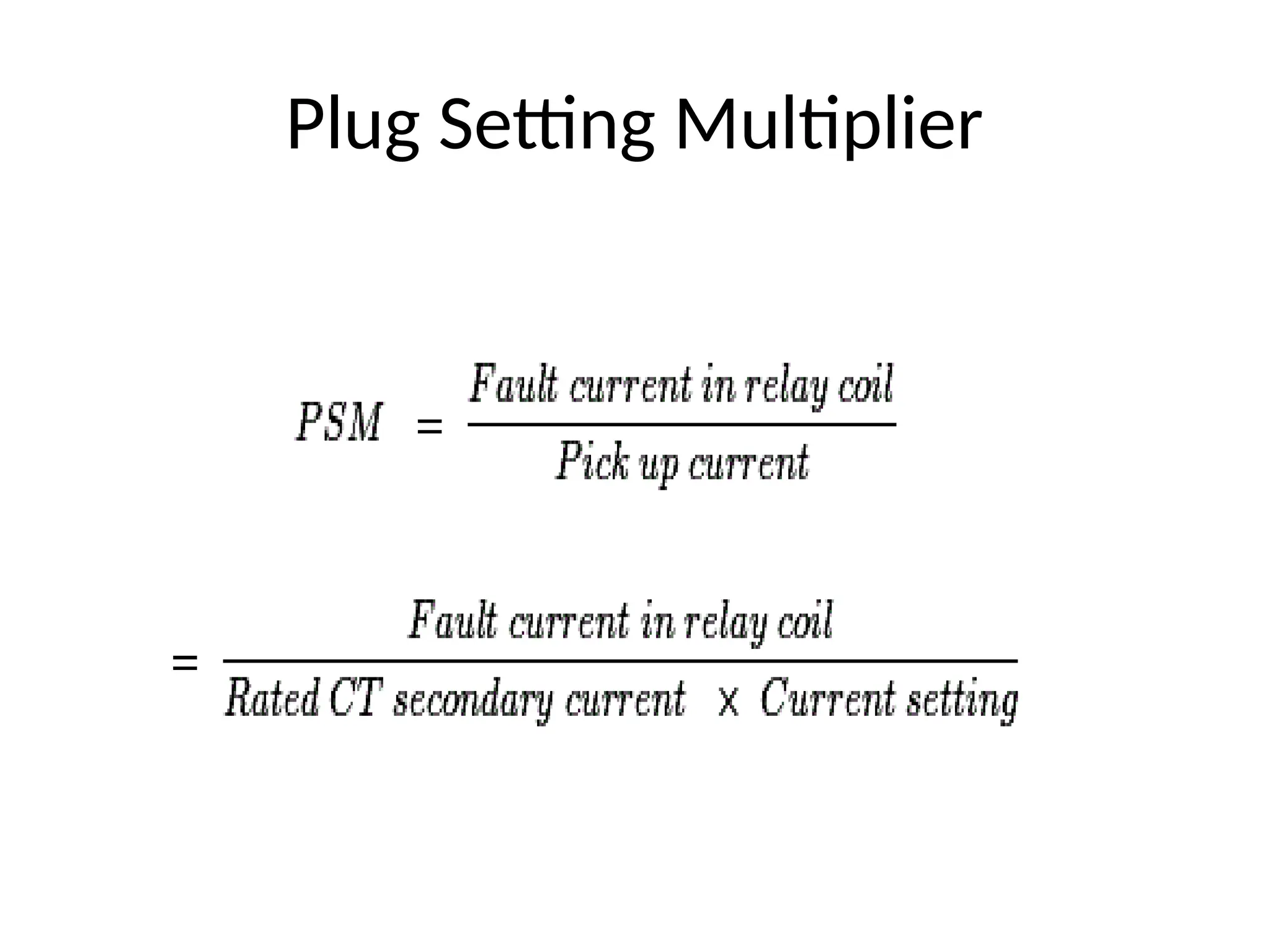 Plug Setting Multiplier
 