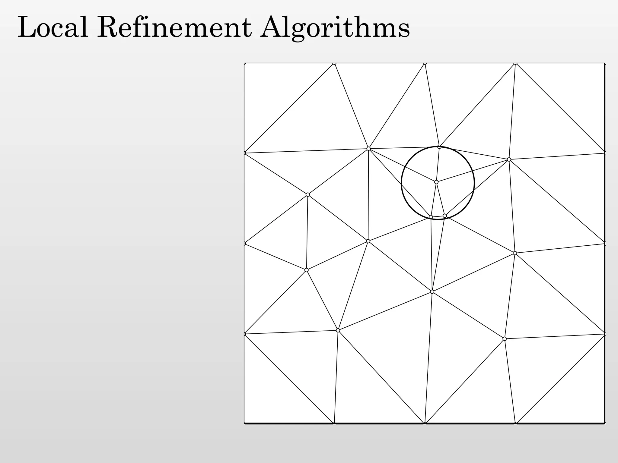 Local Refinement Algorithms
 