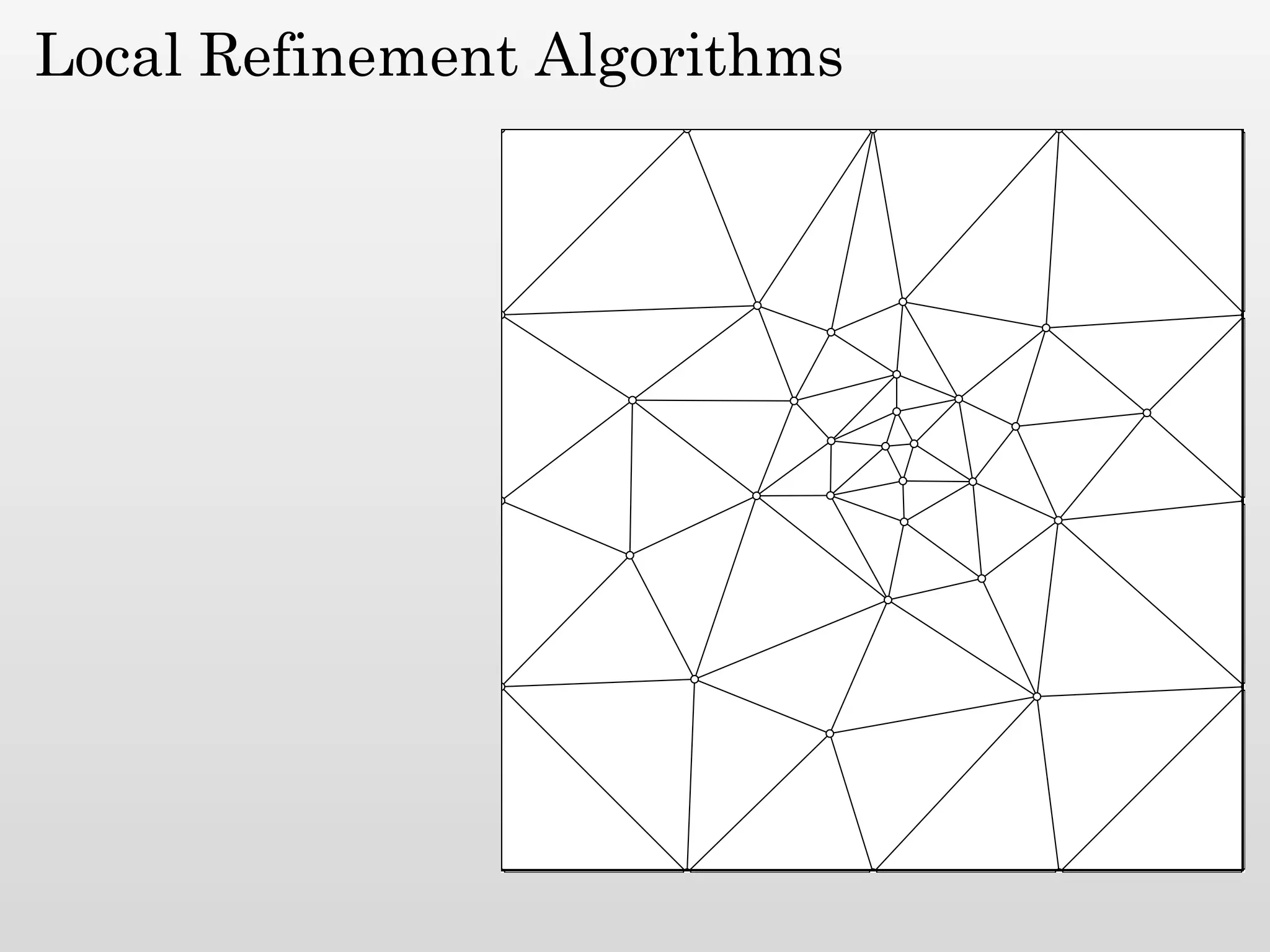 Local Refinement Algorithms
 