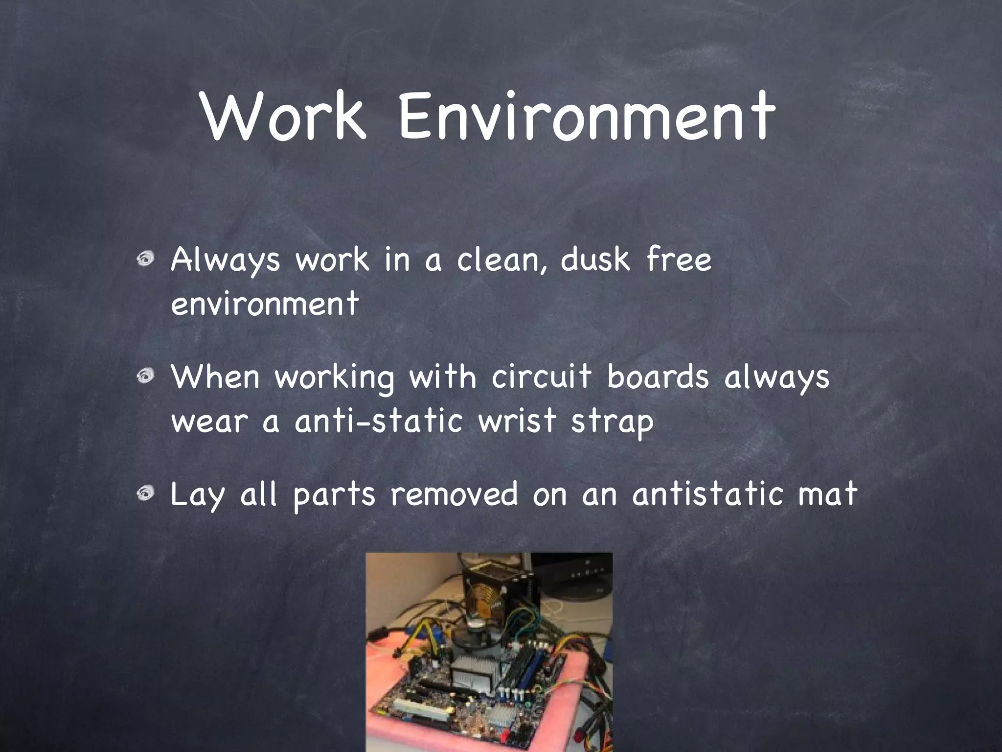 Working Safely When Repairing a Computer 