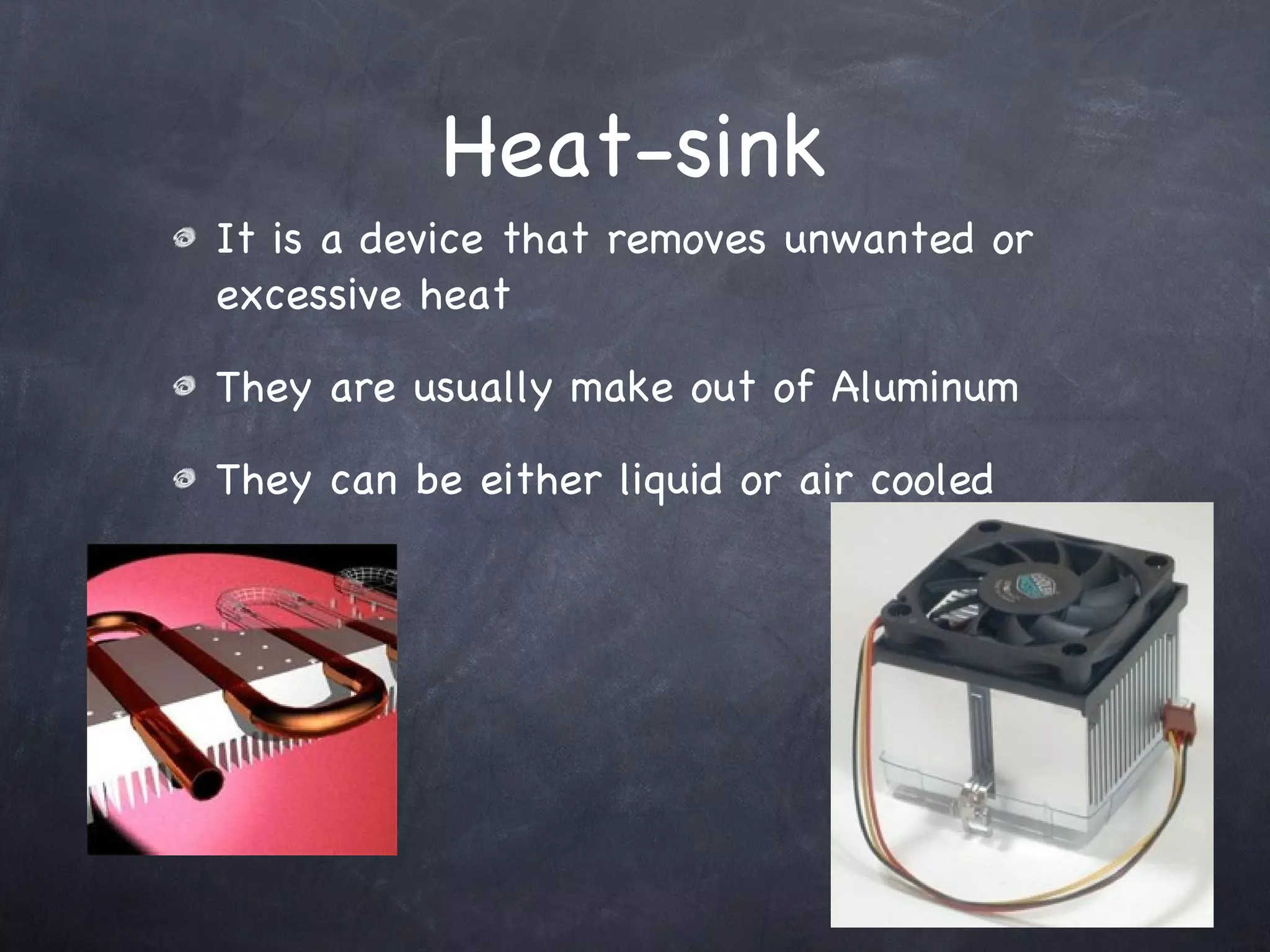 Central Processing Unit (CPU) It is the most important element of a computer The CPU is the “brain” of the computer CPU is the part of the computer that controls and executes all tasks that the computer is trying to perform 