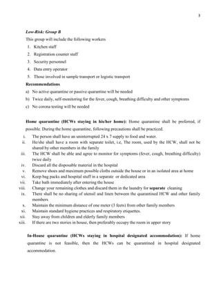 Sgpgi quarantine recommendation for health care workers (hc ws) | PDF ...
