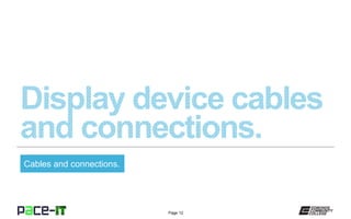 Page 12
Cables and connections.
 