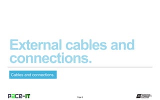 Page 6
Cables and connections.
 