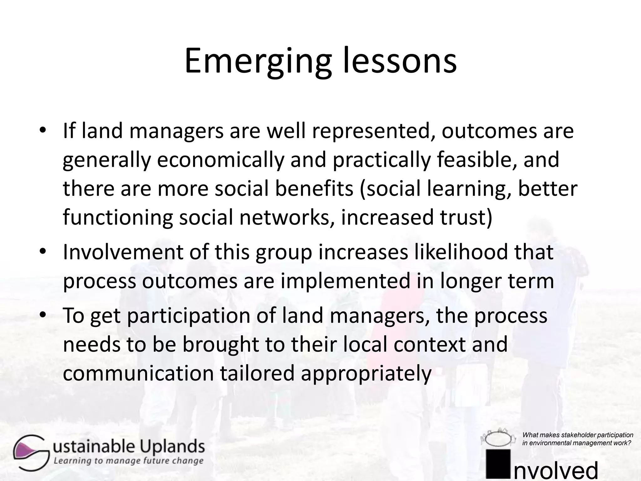 6. Put local and scientific knowledge on an equal footingScience can help people make more informed decisions 