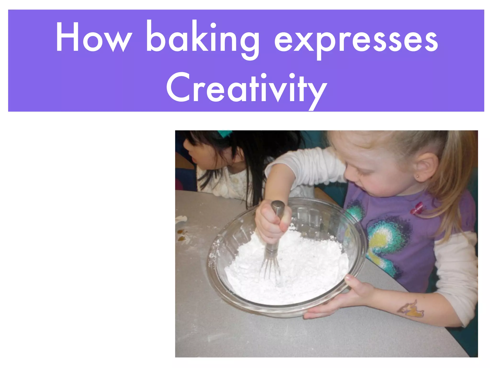 How baking expresses
     Creativity
 