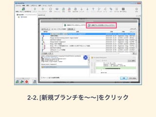 2-2. [新規ブランチを～～]をクリック 
 