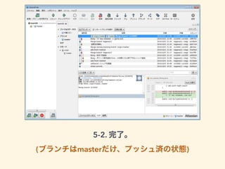 5-2. 完了。 
(ブランチはmasterだけ、プッシュ済の状態) 
