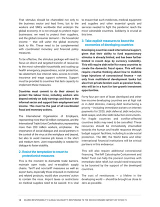 UN report; Responding to the socio-economic impacts of COVID-19