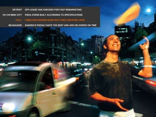 DETROIT HO CHI MINH CITY ITALY MILWAUKEE OFF-LEASE VAN CHECKED FOR FAST REMARKETING PIZZA OVENS BUILT ACCORDING TO SPECIFICATIONS TOMATOES GROWN FROM PEST-FREE CERTIFIED CROP SANDRO’S PIZZAS TASTE THE BEST AND ARE DELIVERED ON TIME 