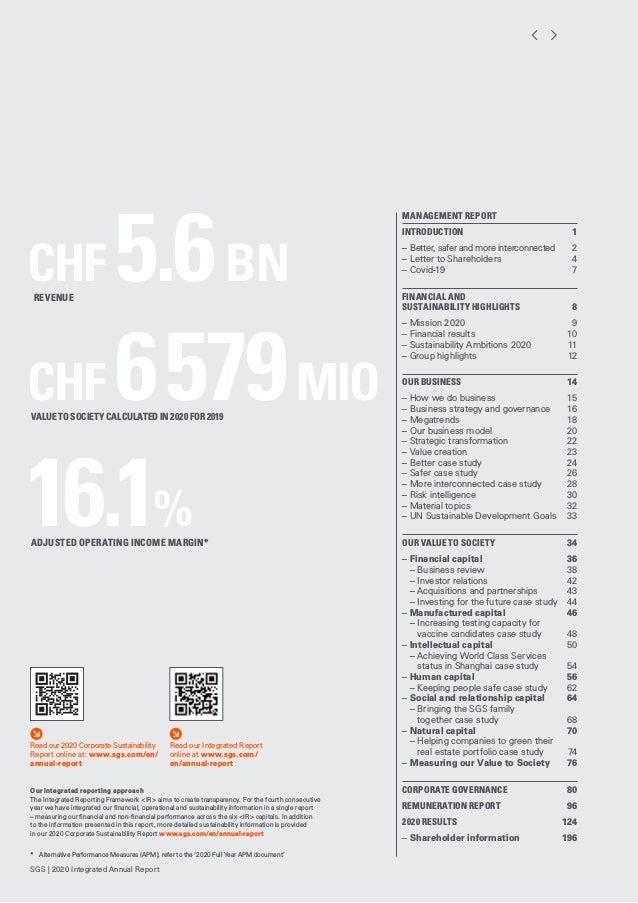 Sgs 2020 Integrated Annual Report