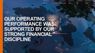OUR OPERATING
PERFORMANCE WAS
SUPPORTED BY OUR
STRONG FINANCIAL
DISCIPLINE
HIGHLIGHTS FINANCIAL REVIEW BUSINESS REVIEW OUTLOOK Q&A APPENDIX
 
