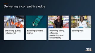 10
Delivering a competitive edge
Enhancing quality,
reducing risk
Enabling speed to
market
Improving safety,
efficiency,
productivity and
sustainability
Building trust
 