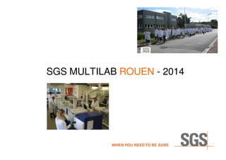 SGS MULTILAB ROUEN - 2014
 