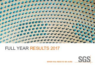 FULL YEAR RESULTS 2017
 