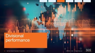 Divisional
performance
Outlook QA Appendix
Business review
Financial review
Highlights
22 Half Year Results Presentation 1...