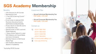 SGS Academy PH Training Calendar H1 2026 | PDF