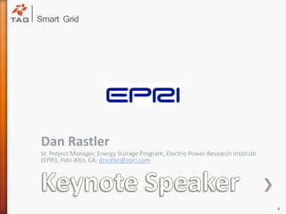 Dan RastlerSr. Project Manager, Energy Storage Program, Electric Power Research Institute (EPRI), Palo Alto, CA; drastler@epri.comKeynote Speaker