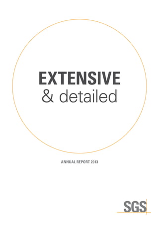 EXTENSIVE
& detailed

ANNUAL REPORT 2013

 