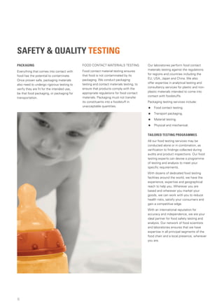 Sgs Food Testing Sgs cts food brochure hyb en 2013 | PDF