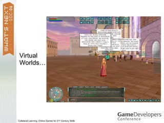 Virtual
 Worlds…




Collateral Learning: Online Games for 21st Century Skills
 