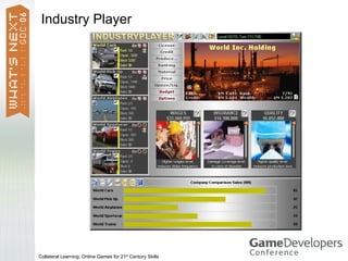 Industry Player




Collateral Learning: Online Games for 21st Century Skills
 