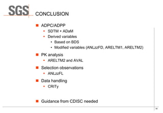 Implementation of CDISC ADAM in The Pharmacokinetics Department | PDF