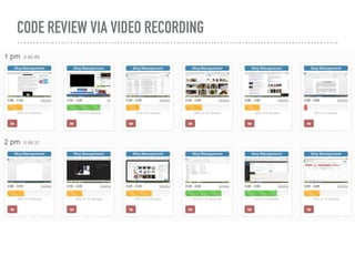 CODE REVIEW VIA VIDEO RECORDING
 