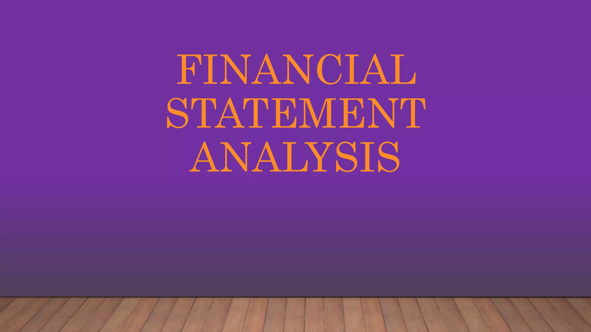 financial statement analysis | PPT