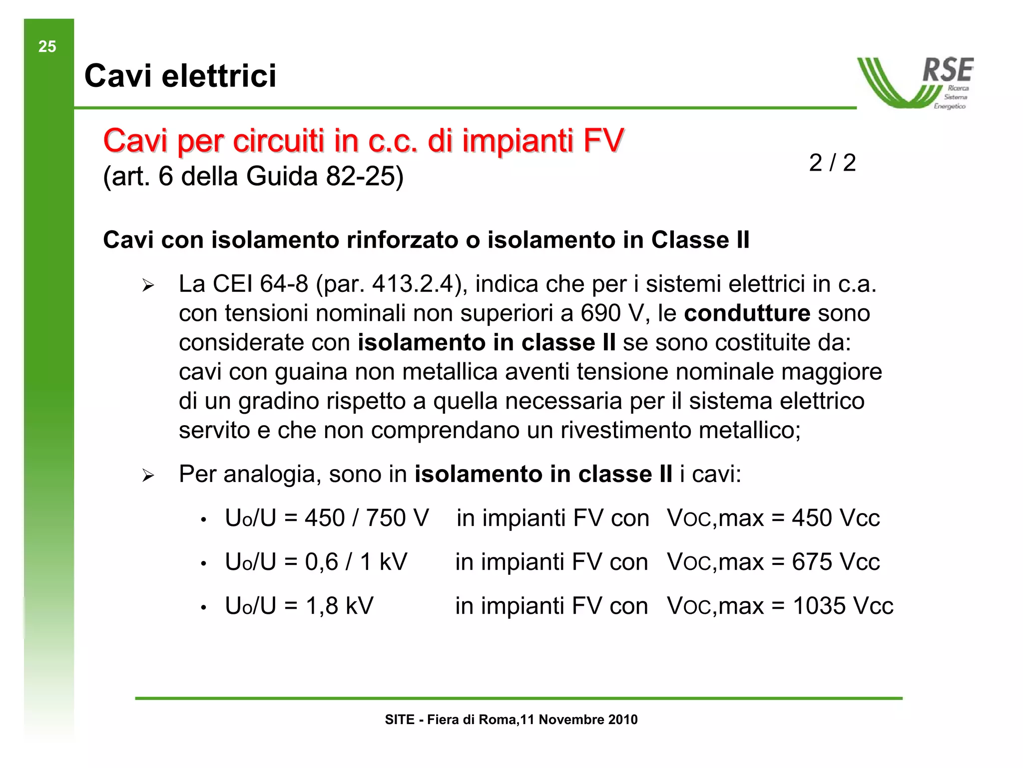 La nuova guida CEI 82-25 | PDF